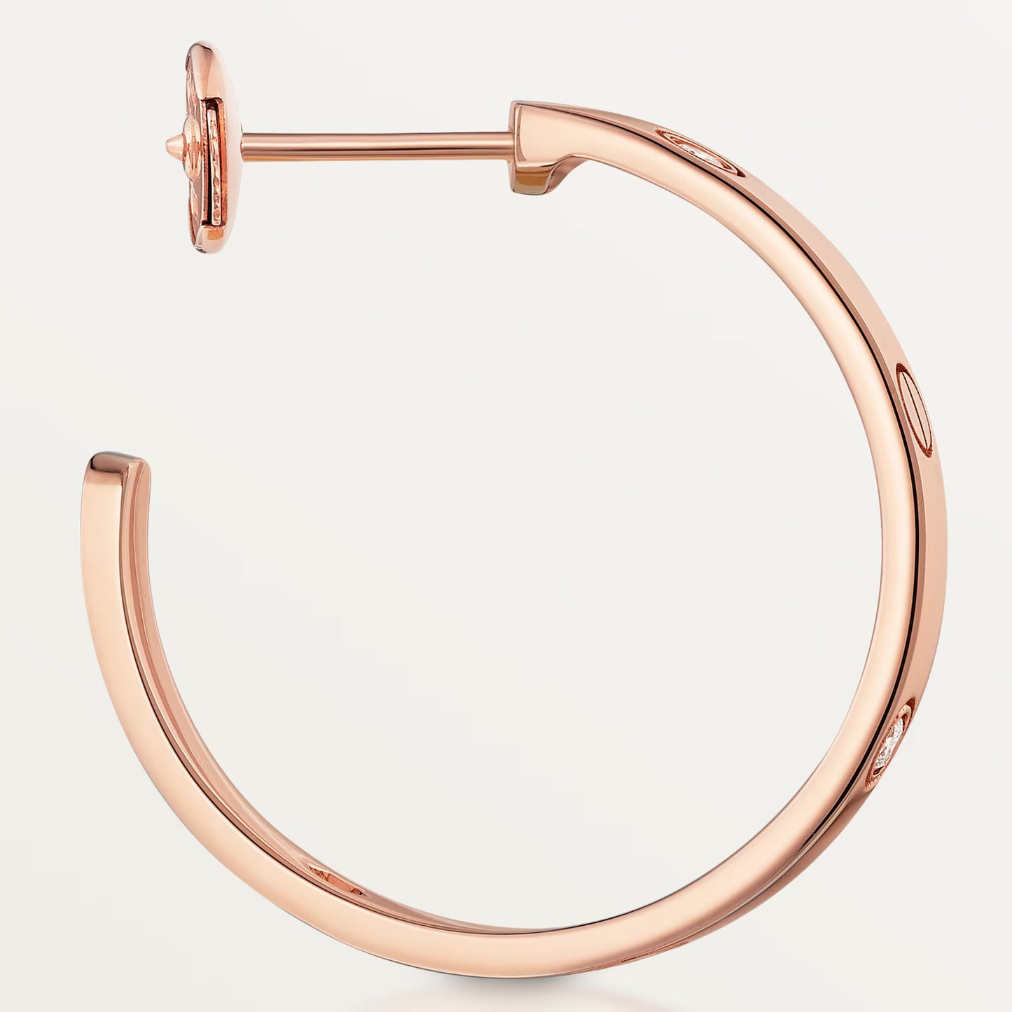 Love Hoops Medium 6 Diamonds