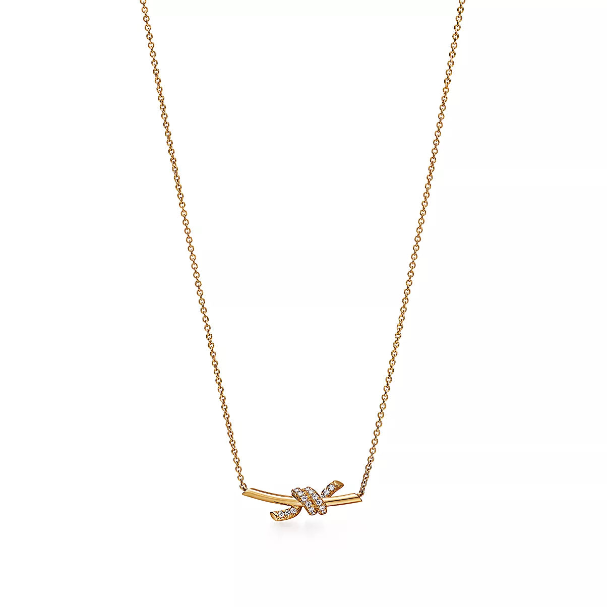 Small Pendant in Yellow Gold with Diamonds