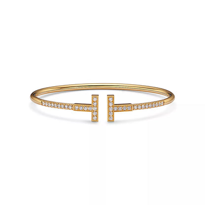 Pave Diamond Wire Bangle
