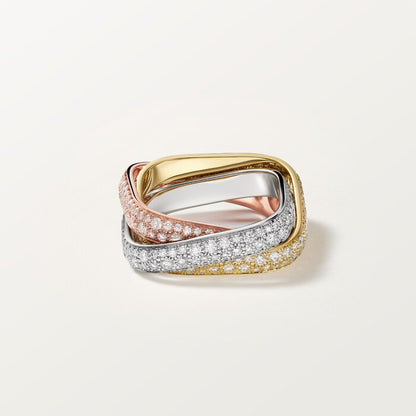 Trinity Cushion Ring Classic Paved