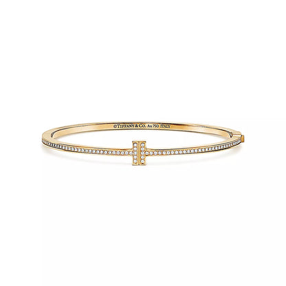 Diamond Hinged Wire Bangle