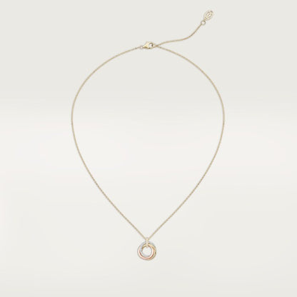 Trinity Pendant Small Half Paved Necklace