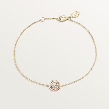 Trinity Bracelet on Chain 1 Diamond