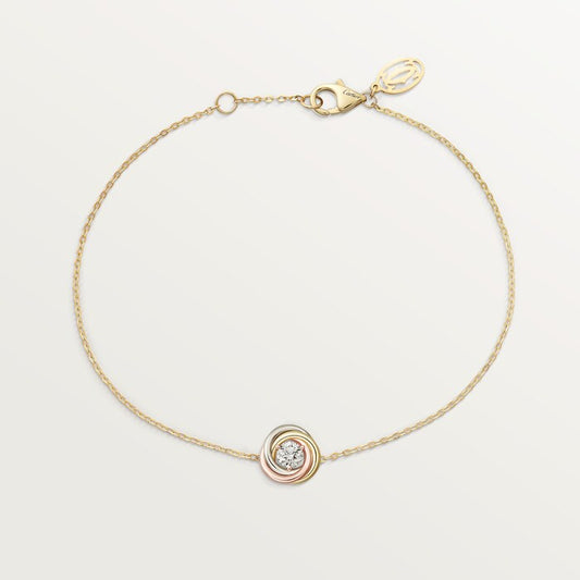 Trinity Bracelet on Chain 1 Diamond