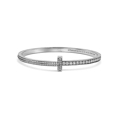 Narrow Pave Diamond T1 Hinged Bangle
