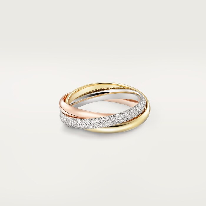 Trinity Ring Half Paved Small