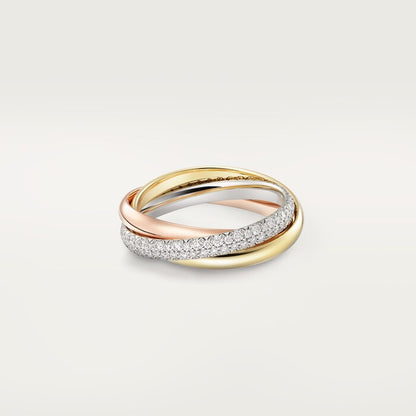 Trinity Ring Half Paved Small