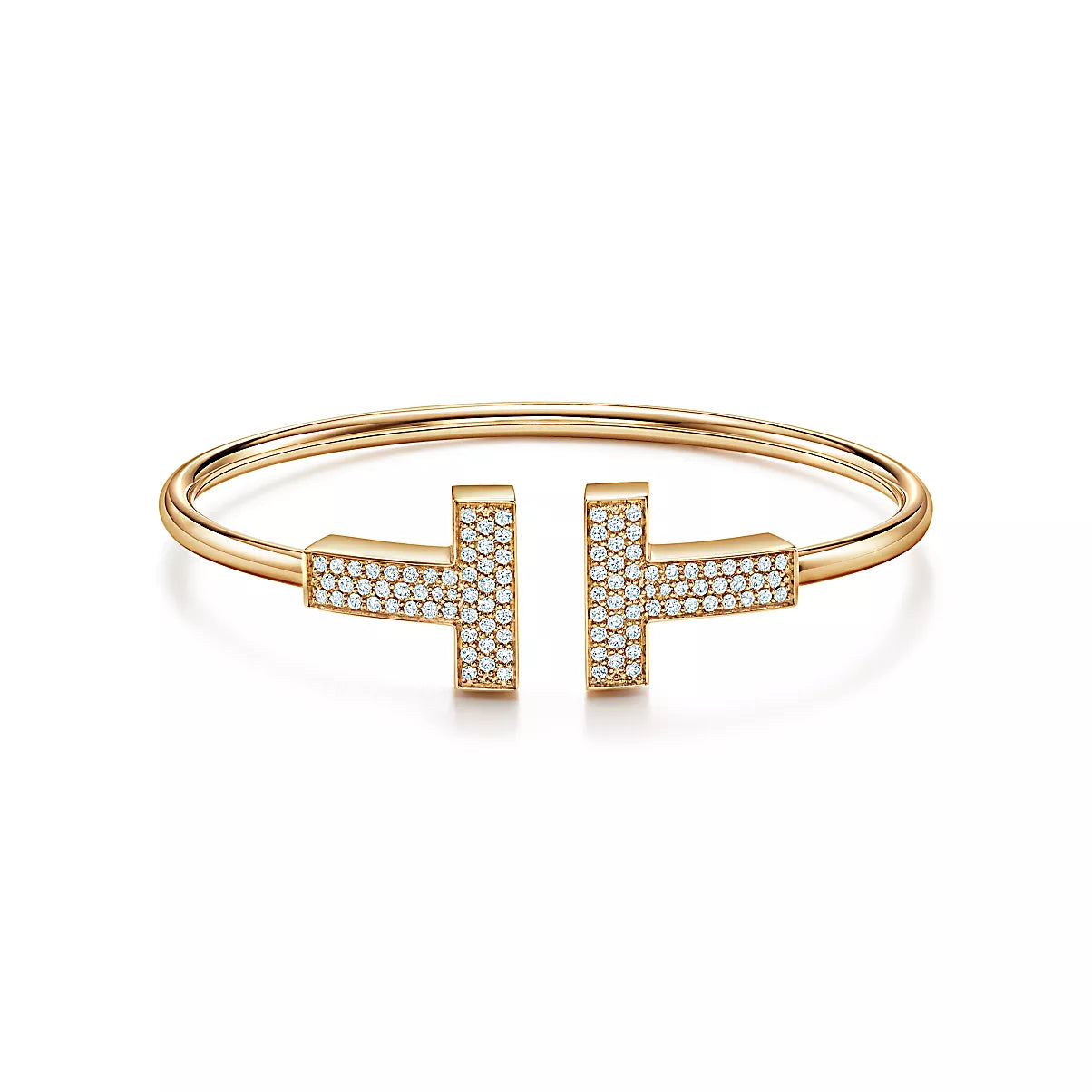Wide Diamond Wire Bracelet