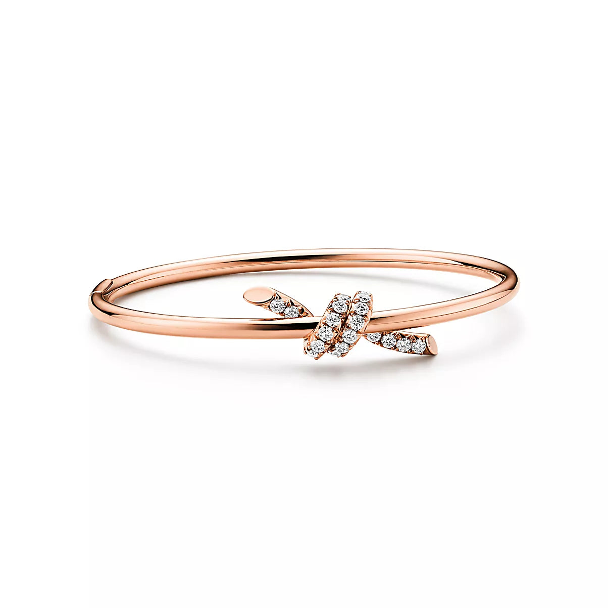 Wire Bangle Rose Gold with Diamonds