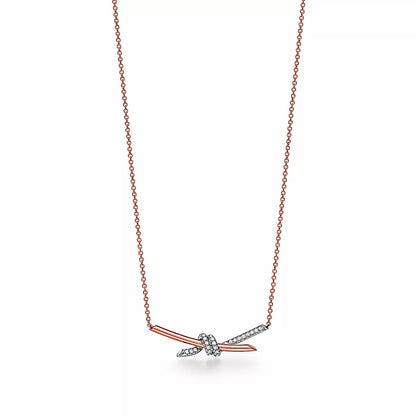 Pendant in Rose Gold and Platinum with Diamonds