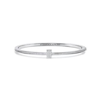 Diamond Hinged Wire Bangle