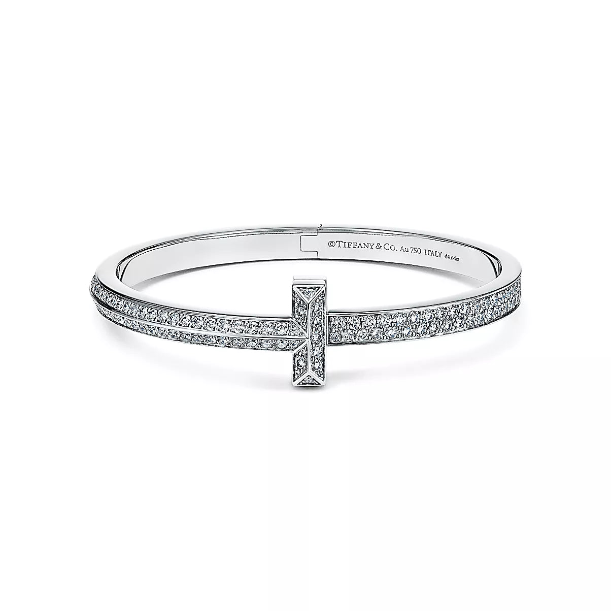 Wide Pave Diamonds T1 Hinged Bangle