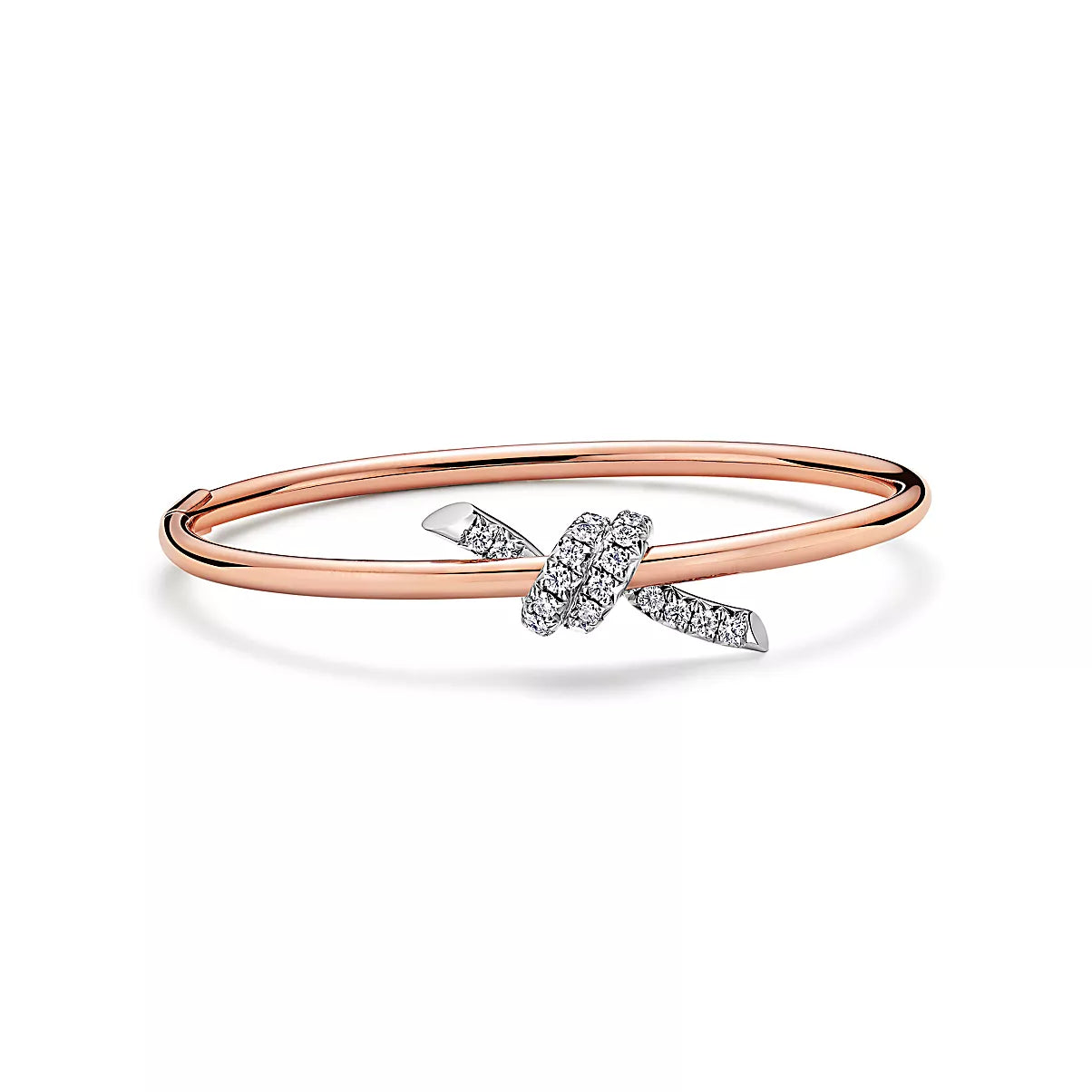 Bangle in Rose Gold and Platinum with Diamonds