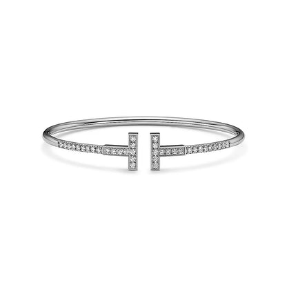 Pave Diamond Wire Bangle