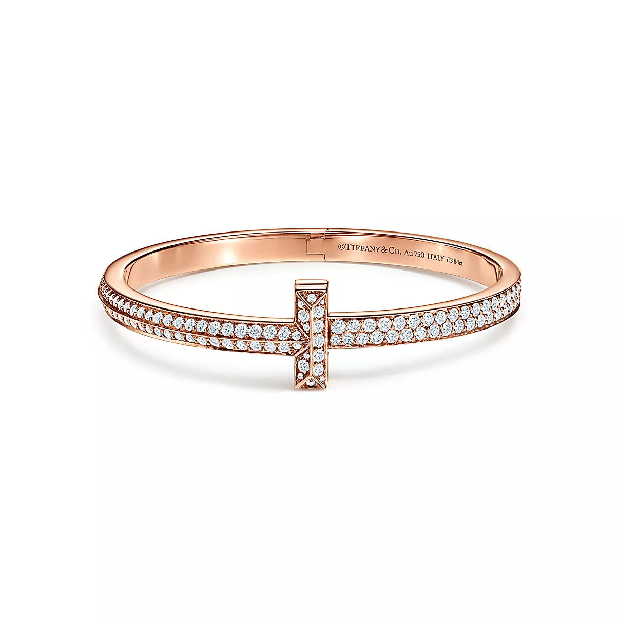 Wide Pave Diamonds T1 Hinged Bangle