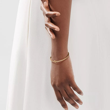 Diamond Hinged Wire Bangle