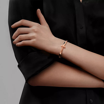 Wide T1 Hinged Bangle