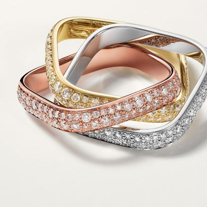Trinity Cushion Ring Classic Paved