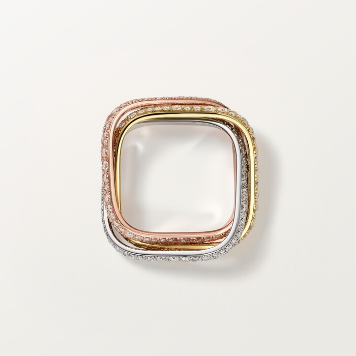 Trinity Cushion Ring Classic Paved