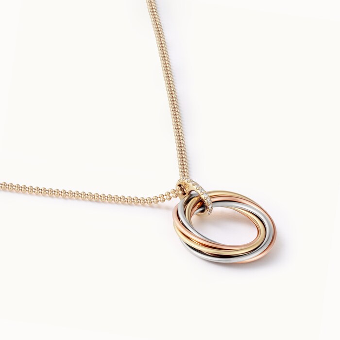 Trinity Pendant Seven Rows Diamonds