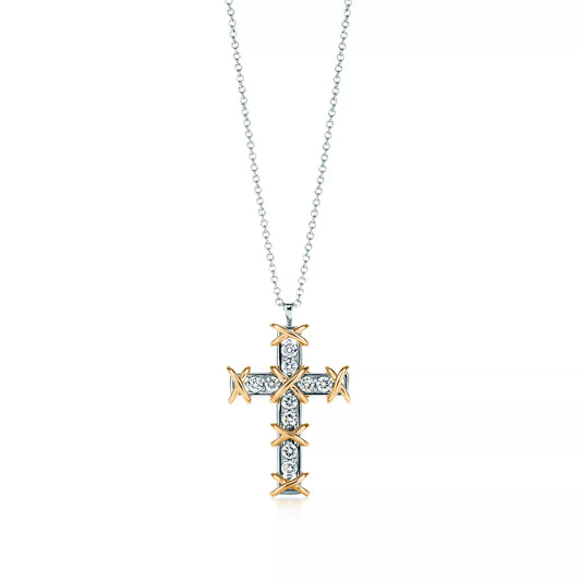 Sixteen Stone Cross Pendant