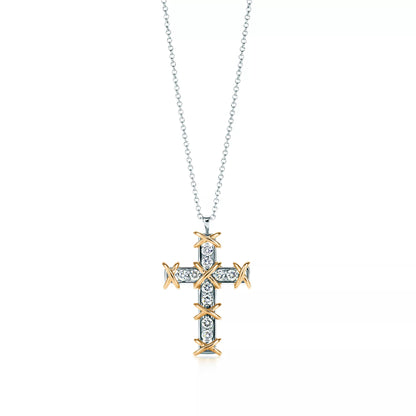 Sixteen Stone Cross Pendant