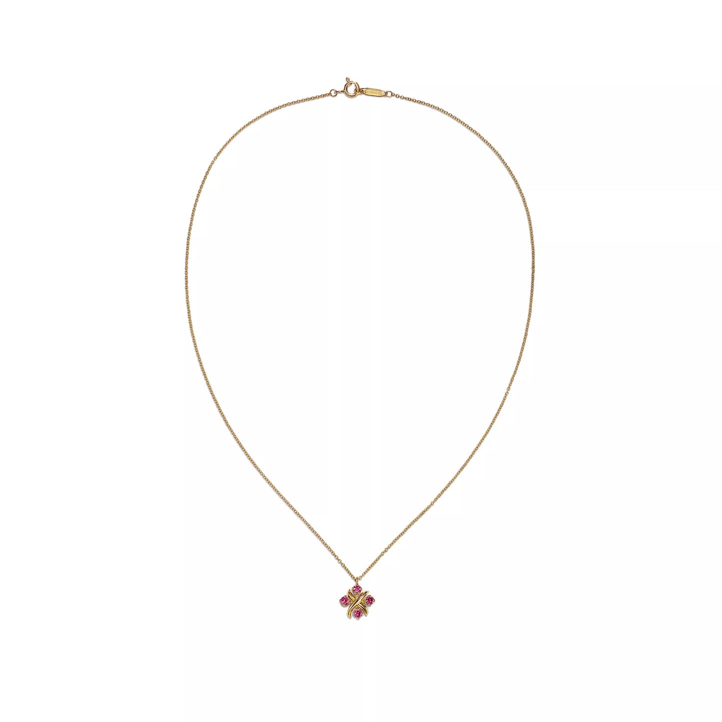 Sixteen Stone Yellow Gold with Rubies