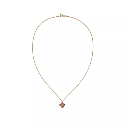 Sixteen Stone Yellow Gold with Rubies
