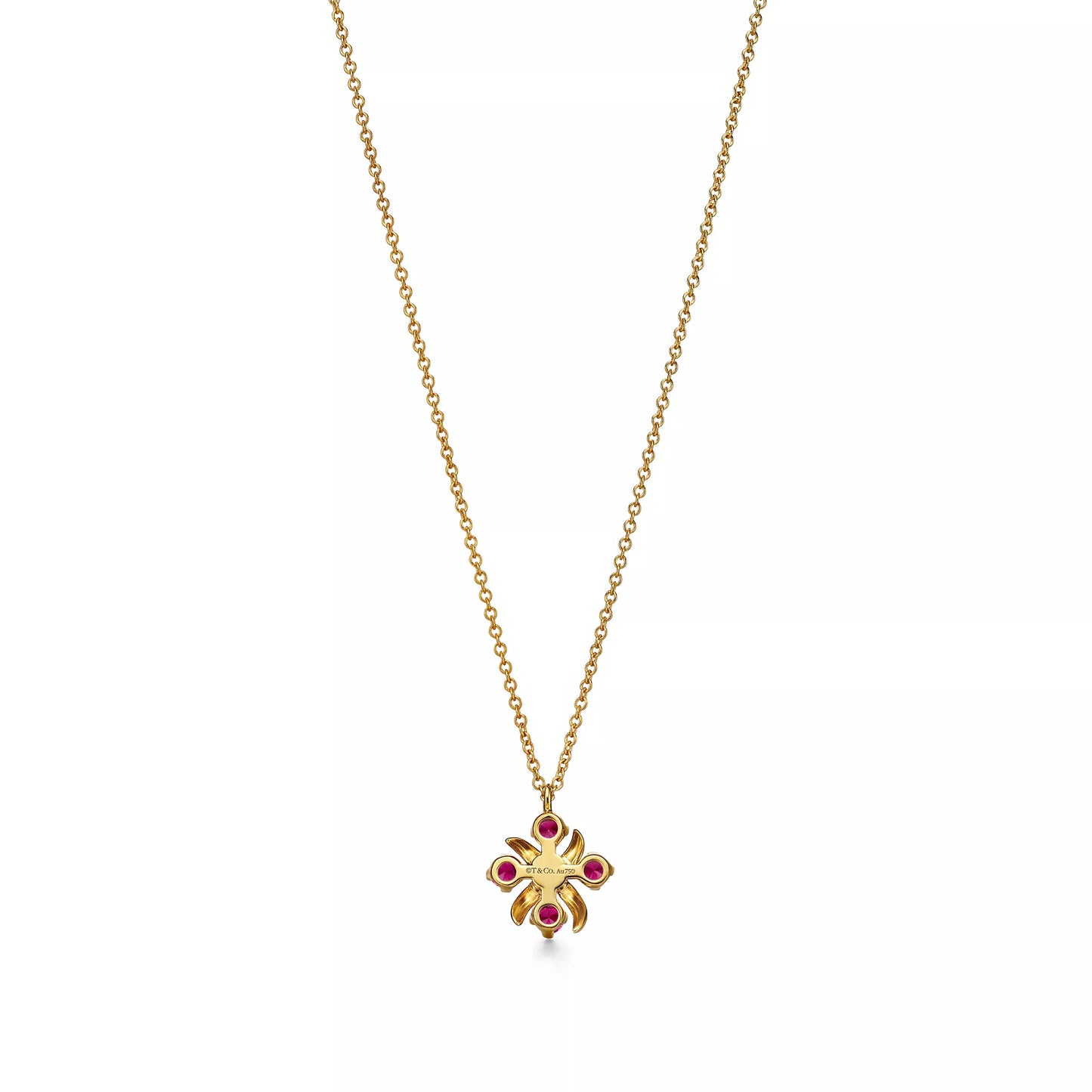Sixteen Stone Yellow Gold with Rubies