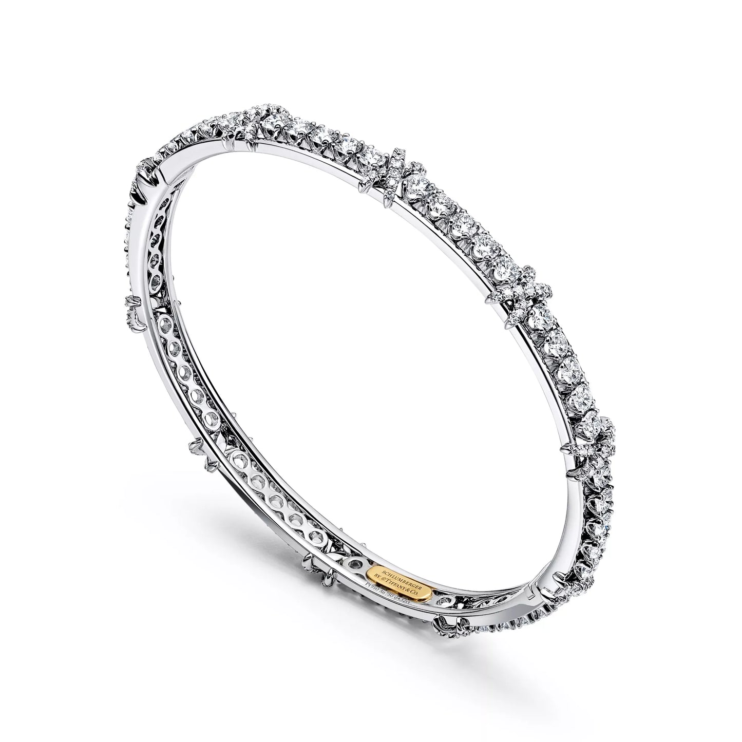 Sixteen Stone Platinum Bangle Diamonds