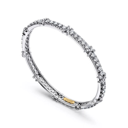 Sixteen Stone Platinum Bangle Diamonds