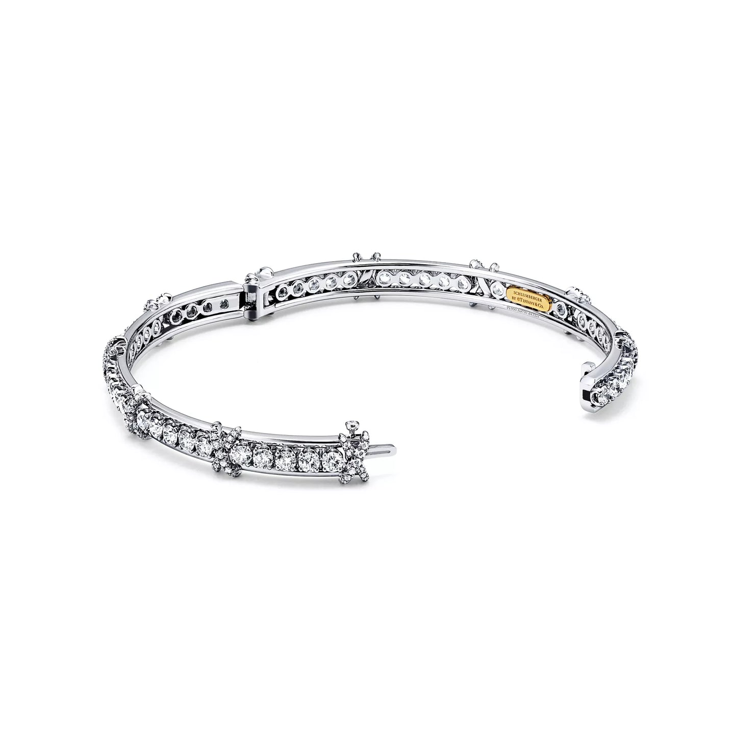Sixteen Stone Platinum Bangle Diamonds