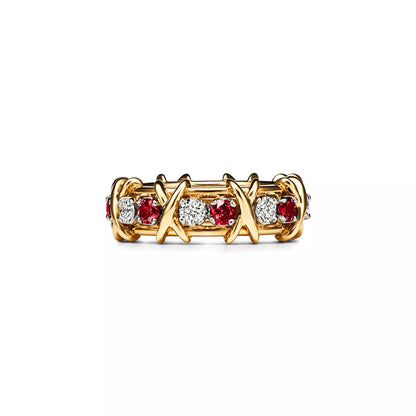 Sixteen Stone Rubies and Diamonds