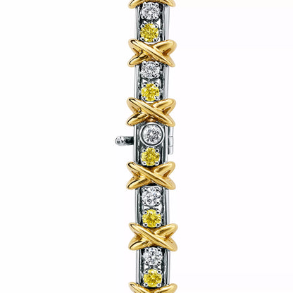Sixteen Stone Bracelet Yellow Diamonds