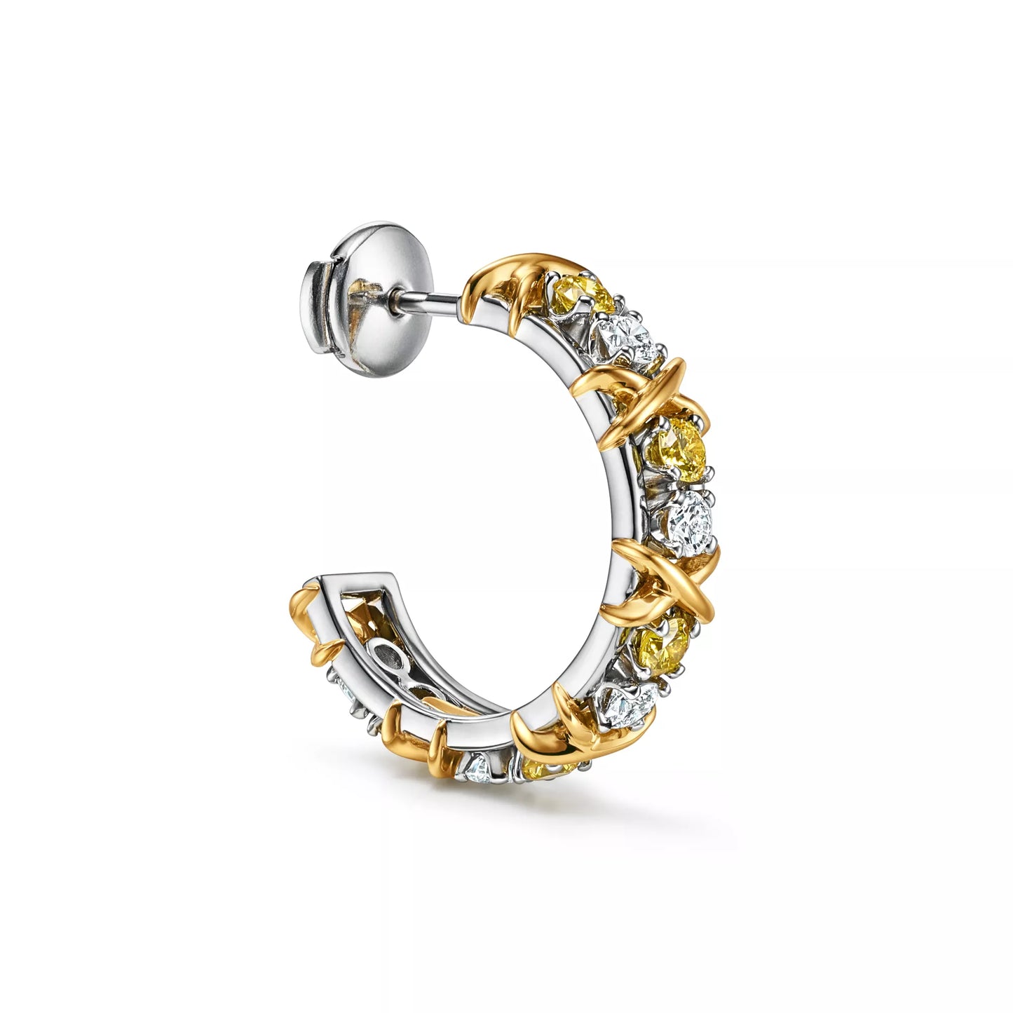 Sixteen Stone Yellow Diamond Earrings