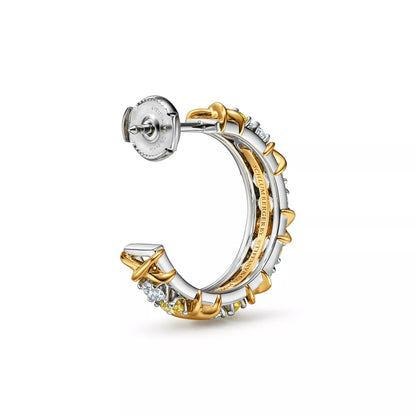 Sixteen Stone Yellow Diamond Earrings