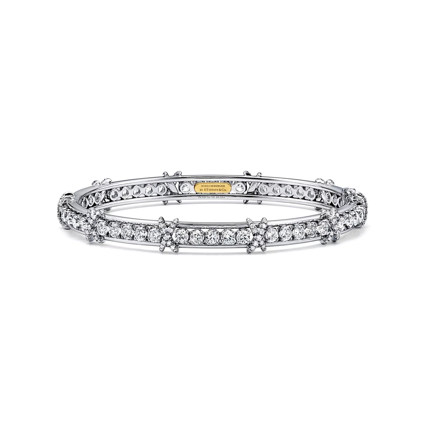 Sixteen Stone Platinum Bangle Diamonds