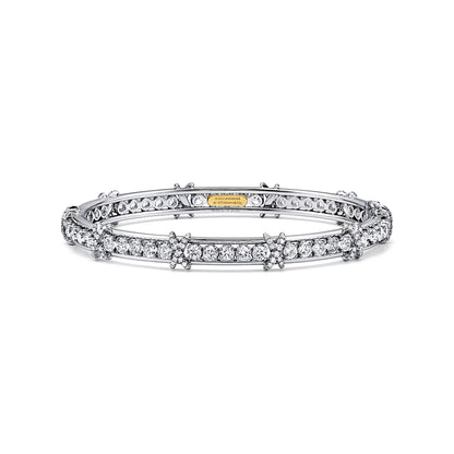 Sixteen Stone Platinum Bangle Diamonds