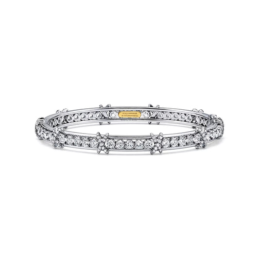 Sixteen Stone Platinum Bangle Diamonds