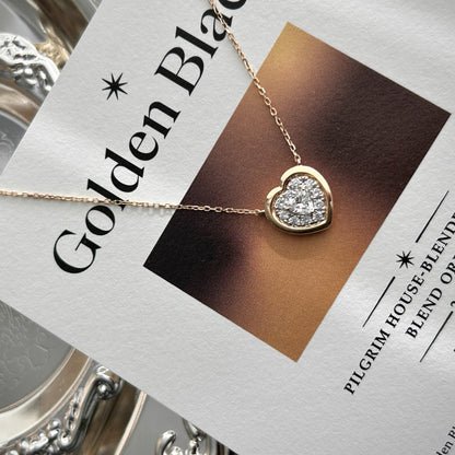 Pavé Heart Diamond Necklace