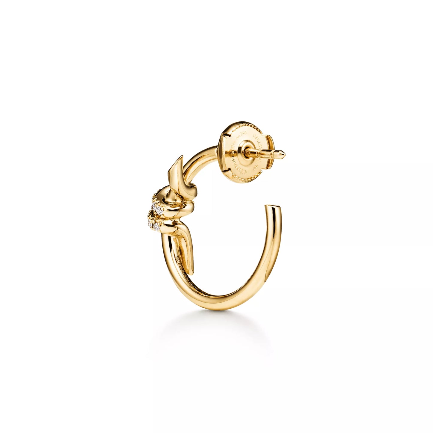 Hoop Earrings Yellow Gold with Diamonds