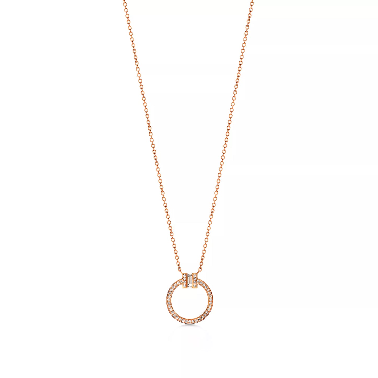 Diamond Pendant with Baguette Diamond