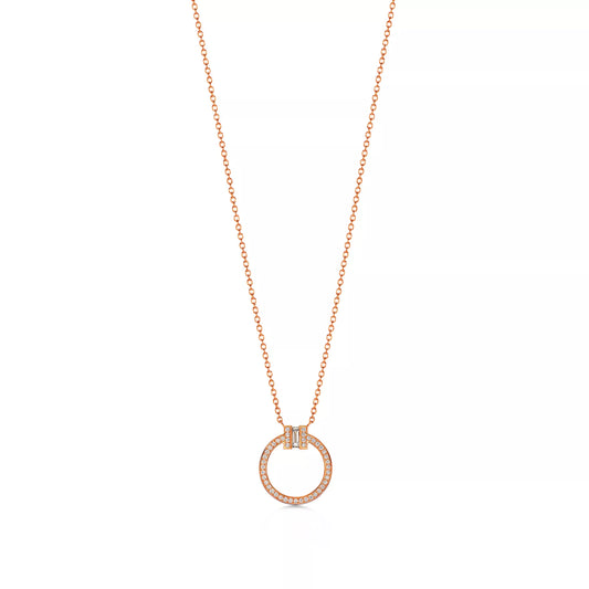Diamond Pendant with Baguette Diamond