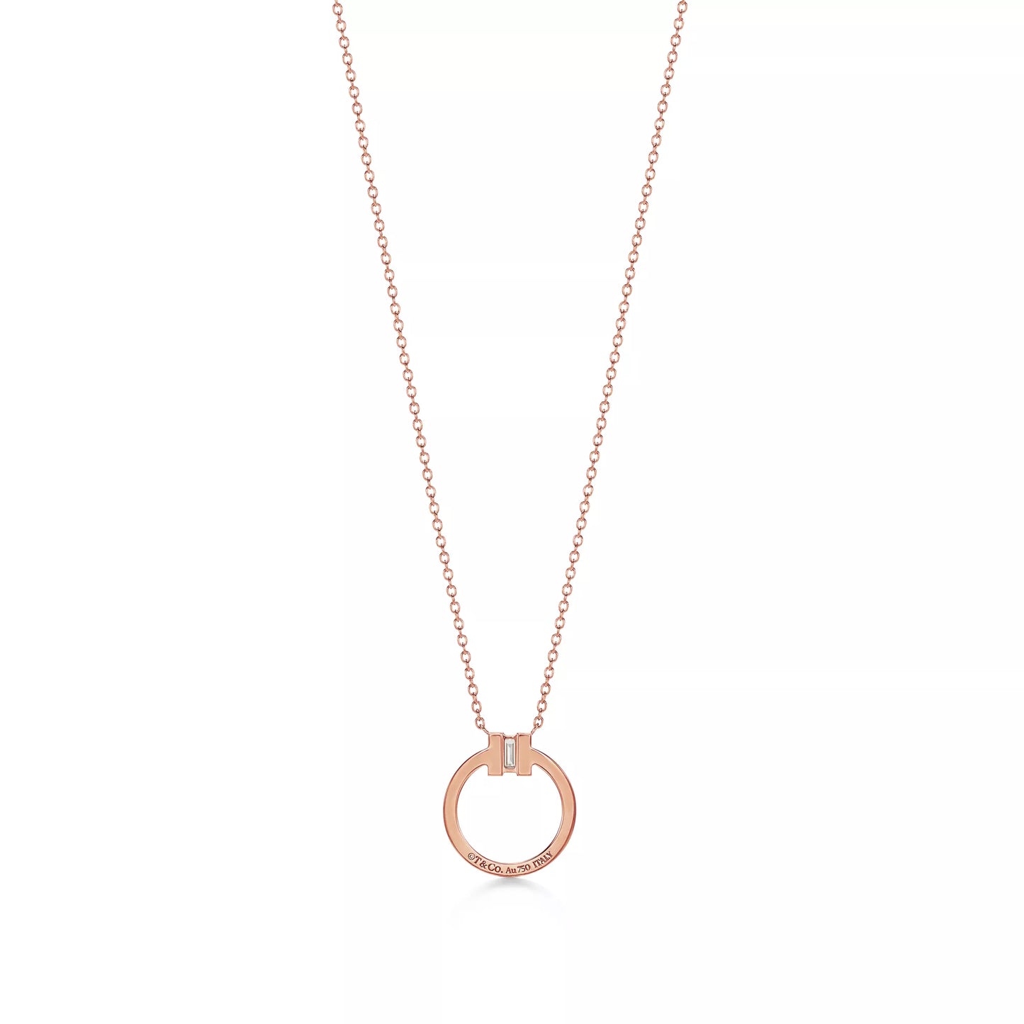 Diamond Pendant with Baguette Diamond