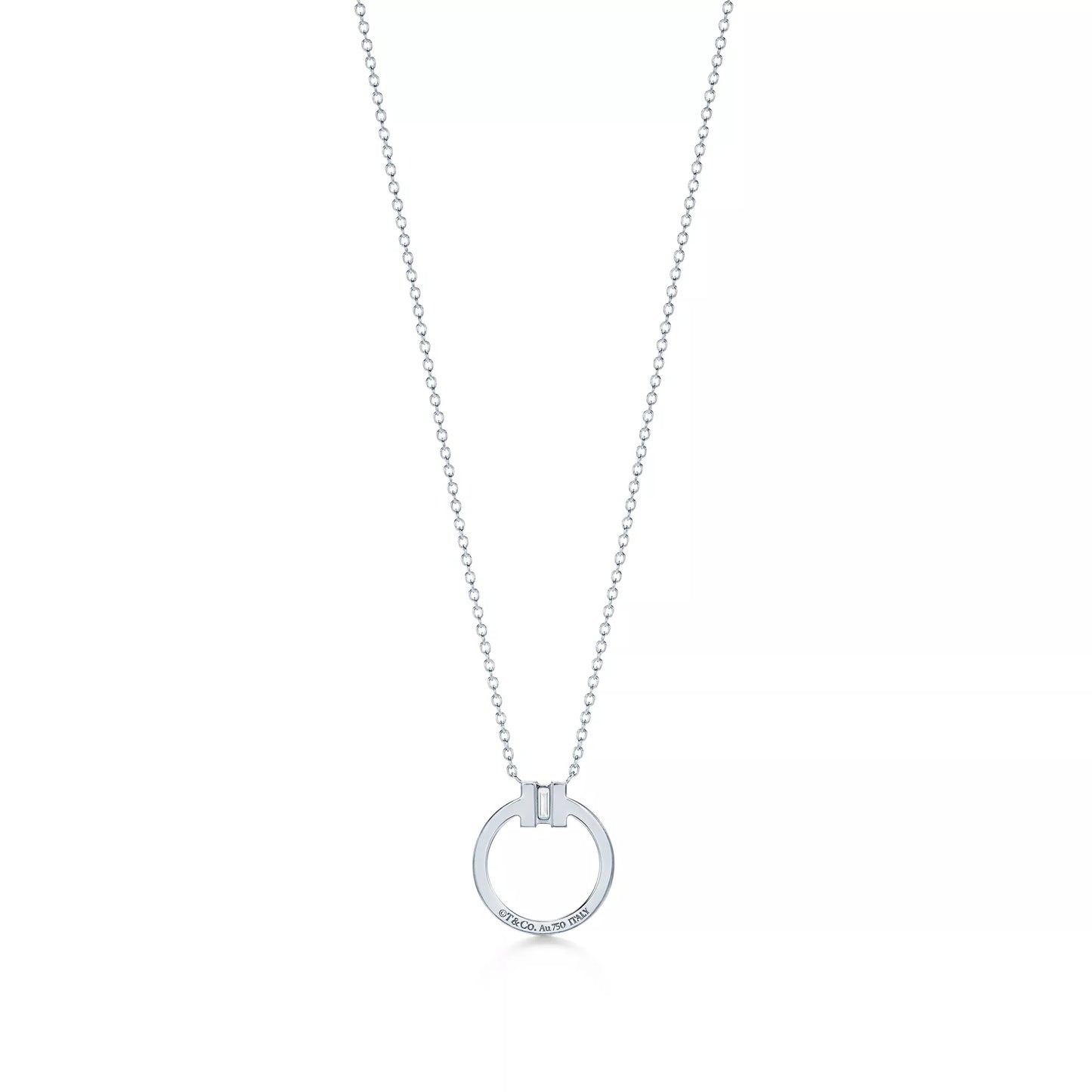 Diamond Pendant with Baguette Diamond