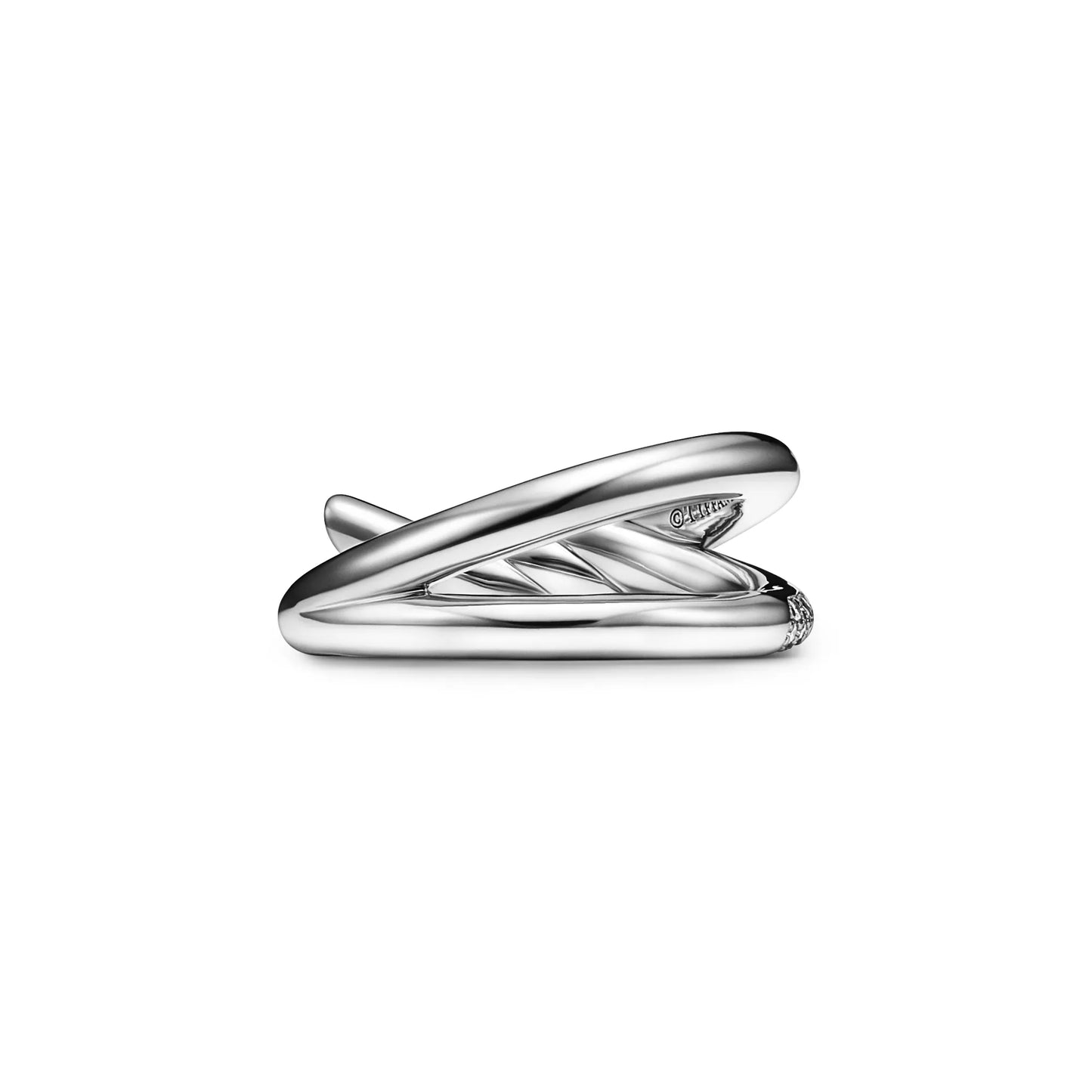 Double Row Knot Ring with Diamonds
