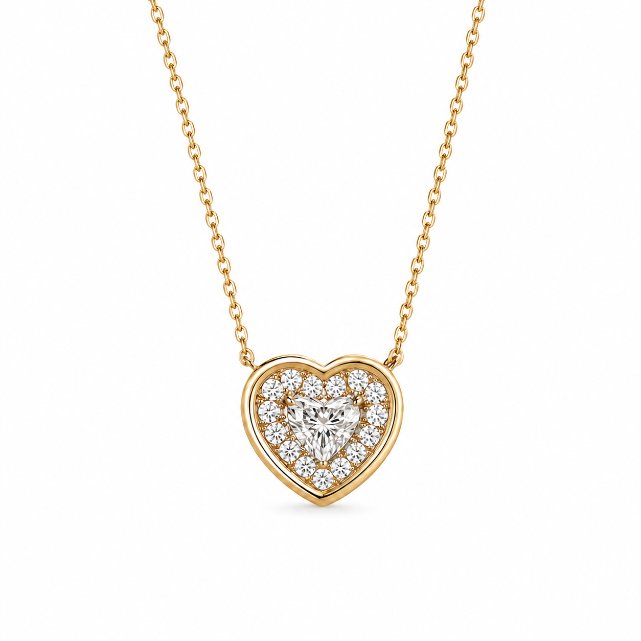 Pavé Heart Diamond Necklace