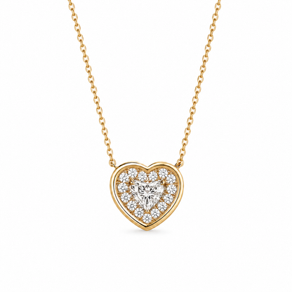 Pavé Heart Diamond Necklace