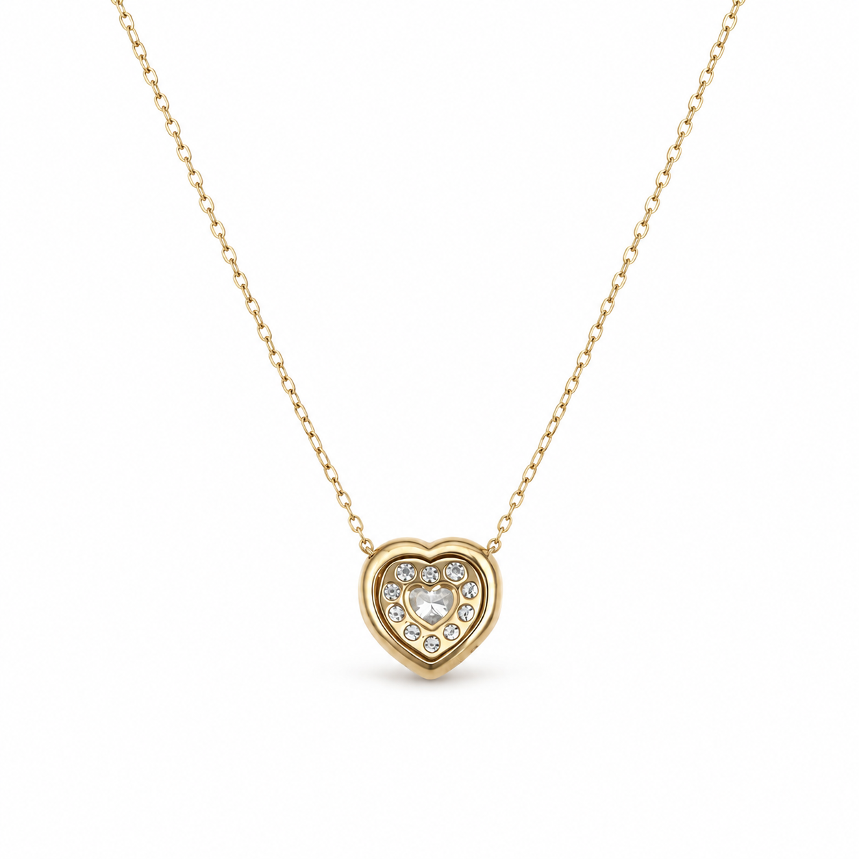 Pavé Heart Diamond Necklace