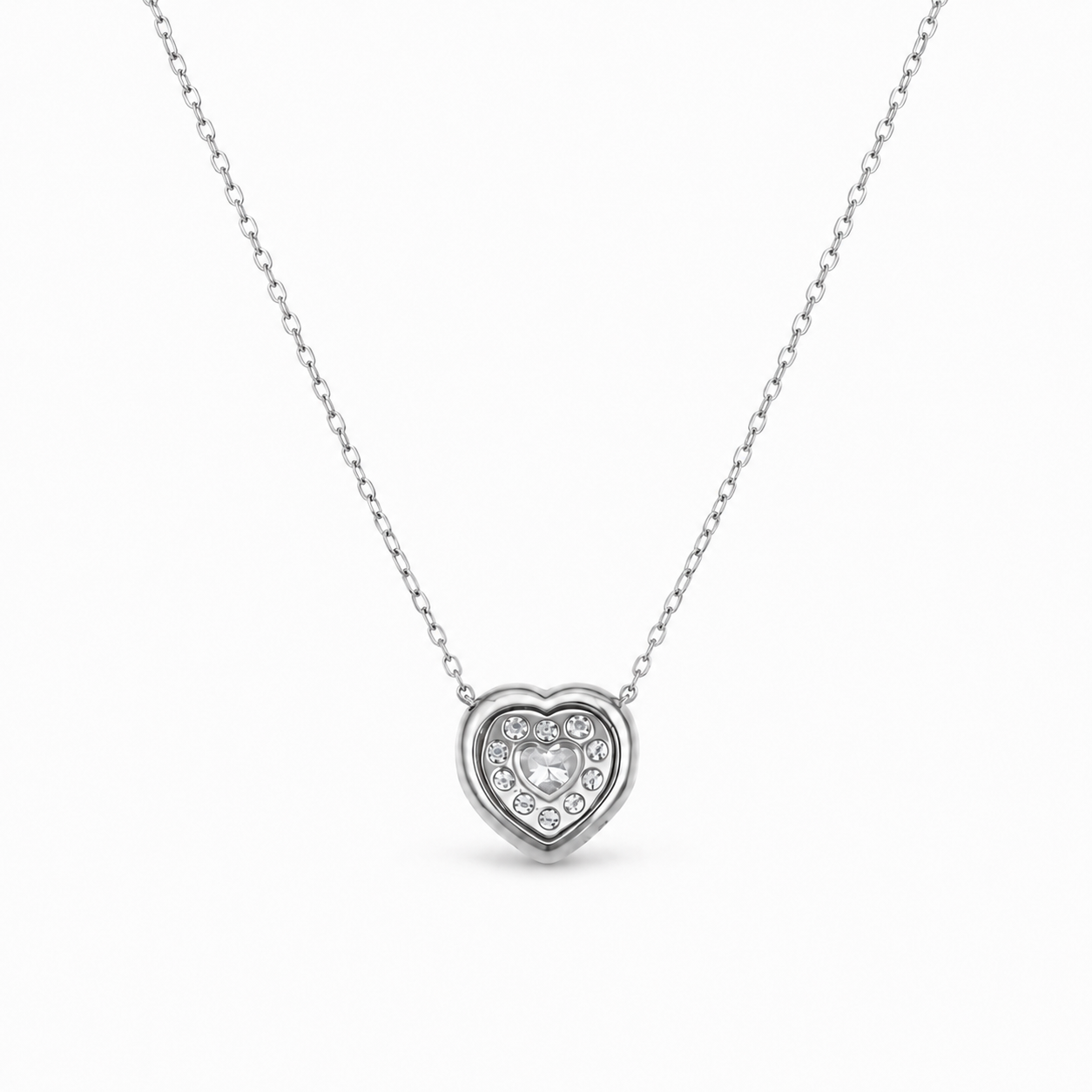Pavé Heart Diamond Necklace